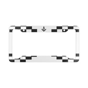 Master Mason Blue Lodge License Plate Frame - Black & White