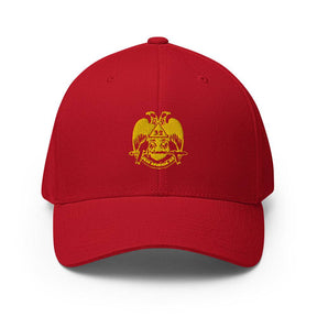 32nd Degree Scottish Rite Baseball Cap - Wings Down Golden Embroidery