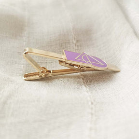 Council Tie Clip - Gold & Purple - Bricks Masons