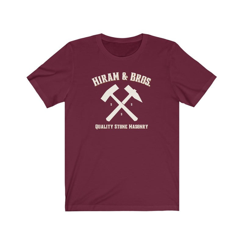 Masonic T-Shirt - Hiram & Bros Various Colors - Bricks Masons