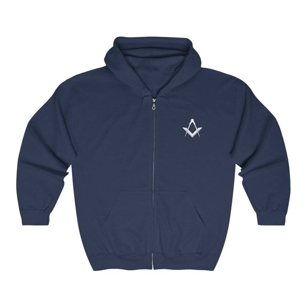 Master Mason Blue Lodge Hoodie - Various Colors Square & Compass G - Bricks Masons