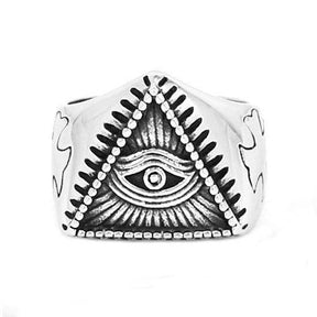 Eye Of Providence Ring - Bold Biker - Bricks Masons