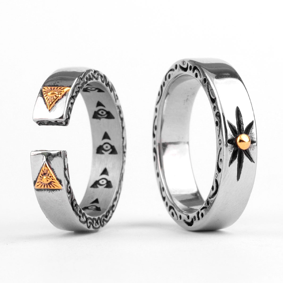 Eye Of Providence Ring - Stainless Steel - Bricks Masons