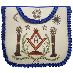 Hand-Painted Apron - History Edition: Masonic Apron of Major William Christy - 1790 to 1837 - Bricks Masons