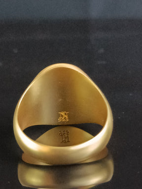 Master Mason Blue Lodge Ring - Embossed Square & Compass G - Bricks Masons