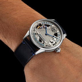 Eye Of Providence Wristwatch - Annuit Coeptis & Pyramid Silver Skeleton - Bricks Masons