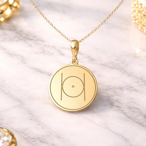 Masonic Necklace - Point Within a Circle With Customization - Bricks Masons