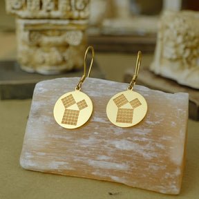 Masonic Earrings - The 47th Problem of Euclid - Bricks Masons
