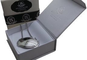 Master Mason Blue Lodge Bottle Tag Label - Engraved with Chain Silver - Bricks Masons