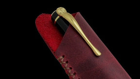 Master Mason Blue Lodge Pen - Engraved Pen in Genuine Leather Case - Bricks Masons