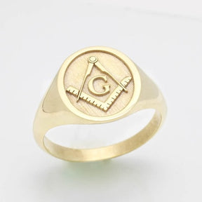 Master Mason Blue Lodge Ring - 18k Various Gold Colors & Sizes - Bricks Masons