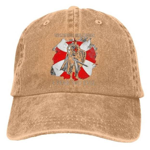 Knights Templar Baseball Cap - (I FEAR NO EVIL) - Bricks Masons