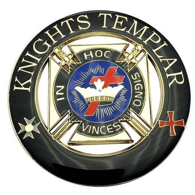 Knights Templar Car Emblem - (In Hoc In Signo Vinces) Medallion - Bricks Masons