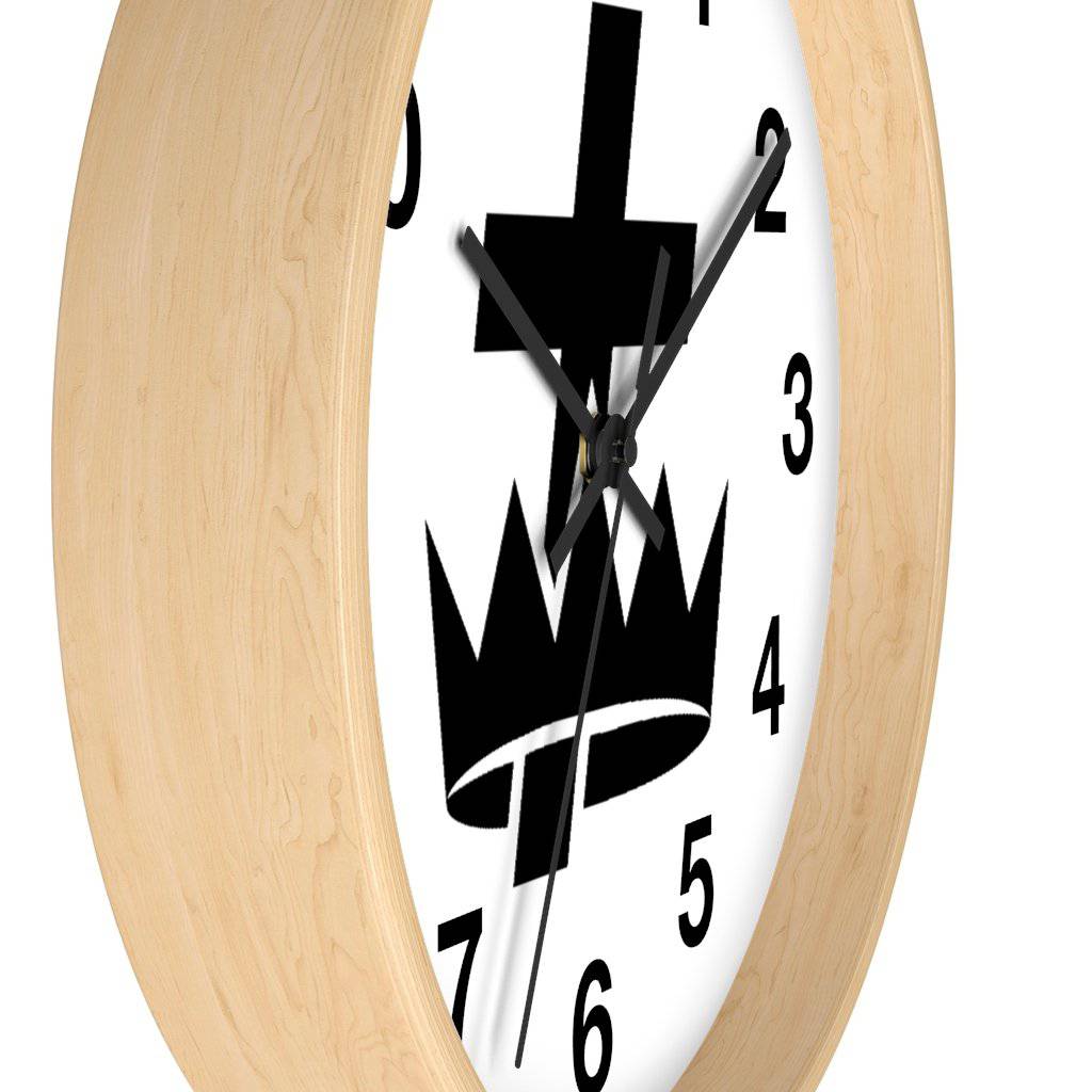Knights Templar Clock - Wooden Frame - Bricks Masons