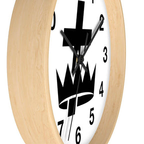 Knights Templar Clock - Wooden Frame - Bricks Masons