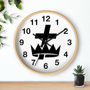 Knights Templar Clock - Wooden Frame - Bricks Masons