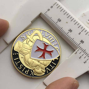Knights Templar Coin - Souvenir Gold Plated Commemorative - Bricks Masons