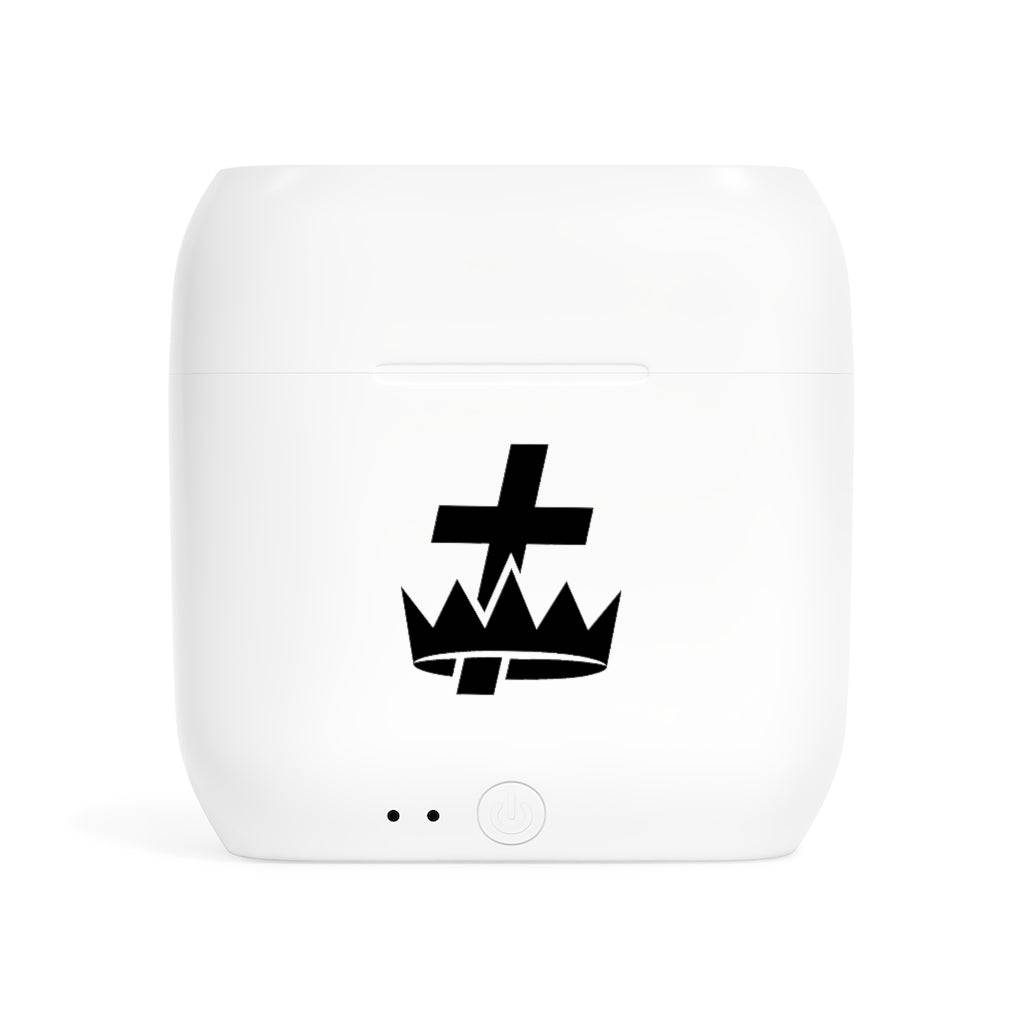 Knights Templar Earbud - White - Bricks Masons