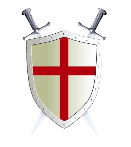 Knights Templar Flag - Shield - Bricks Masons