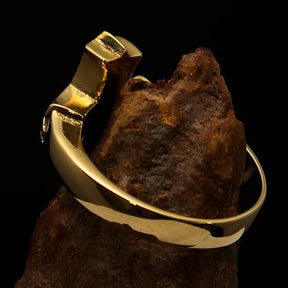 Knights Templar Ring - Green Celtic Cross - Bricks Masons