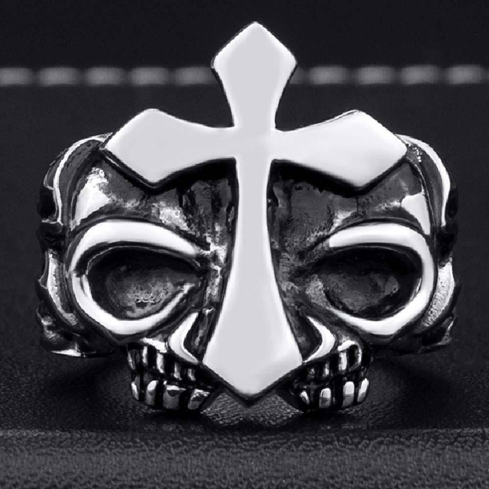 Knights Templar Ring - Medieval Motif Cross - Bricks Masons
