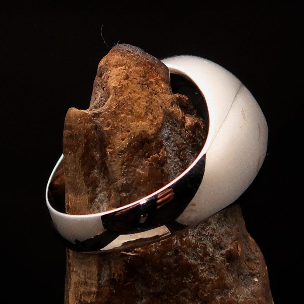 Knights Templar Ring - Yellow Sigillum MilItum XPISTI Sterling Silver - Bricks Masons