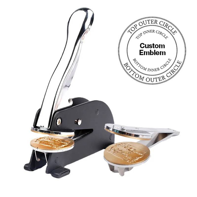 Knights Templar Commandery Seal Press - Desktop  Stainless Steel With Customizable Stamp - Bricks Masons