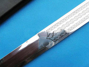 Knights Templar Sword - Mio Cid Anointed Golden Scabbard Totem Engraving 49" - Bricks Masons