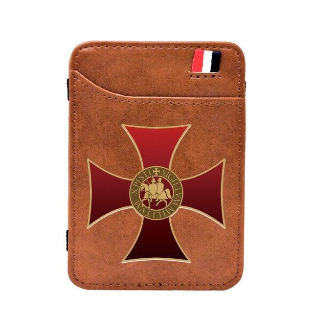 Knights Templar Wallet - Black & Brown - Bricks Masons