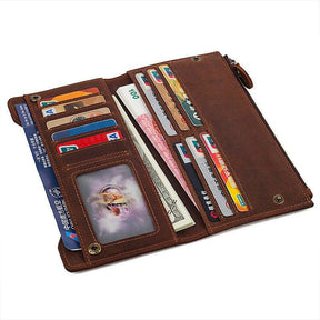 Knights Templar Wallet - Genuine Leather Crusader Cross - Bricks Masons