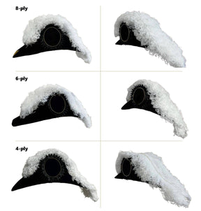 Line Officer Knights Templar Chapeau - All White Plumes - Bricks Masons