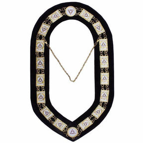 LOCOP Chain Collar - Gold Plated on Black Velvet - Bricks Masons