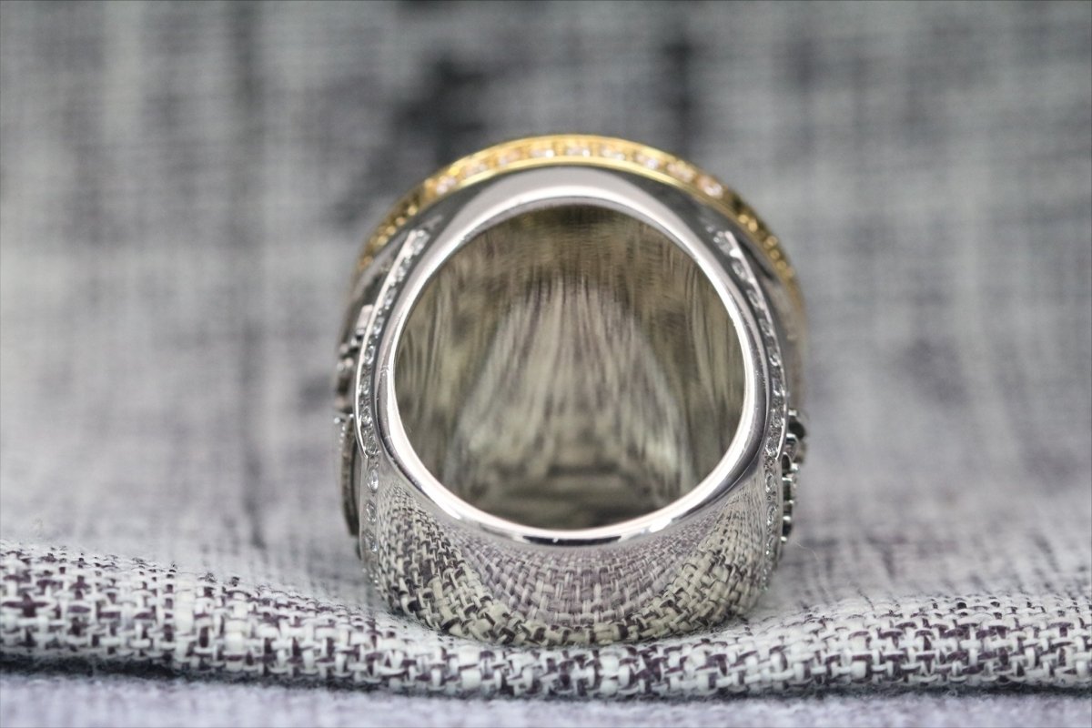 Master Mason Blue Lodge Ring - White Gold Plated & 18k Yellow Gold Face - Bricks Masons