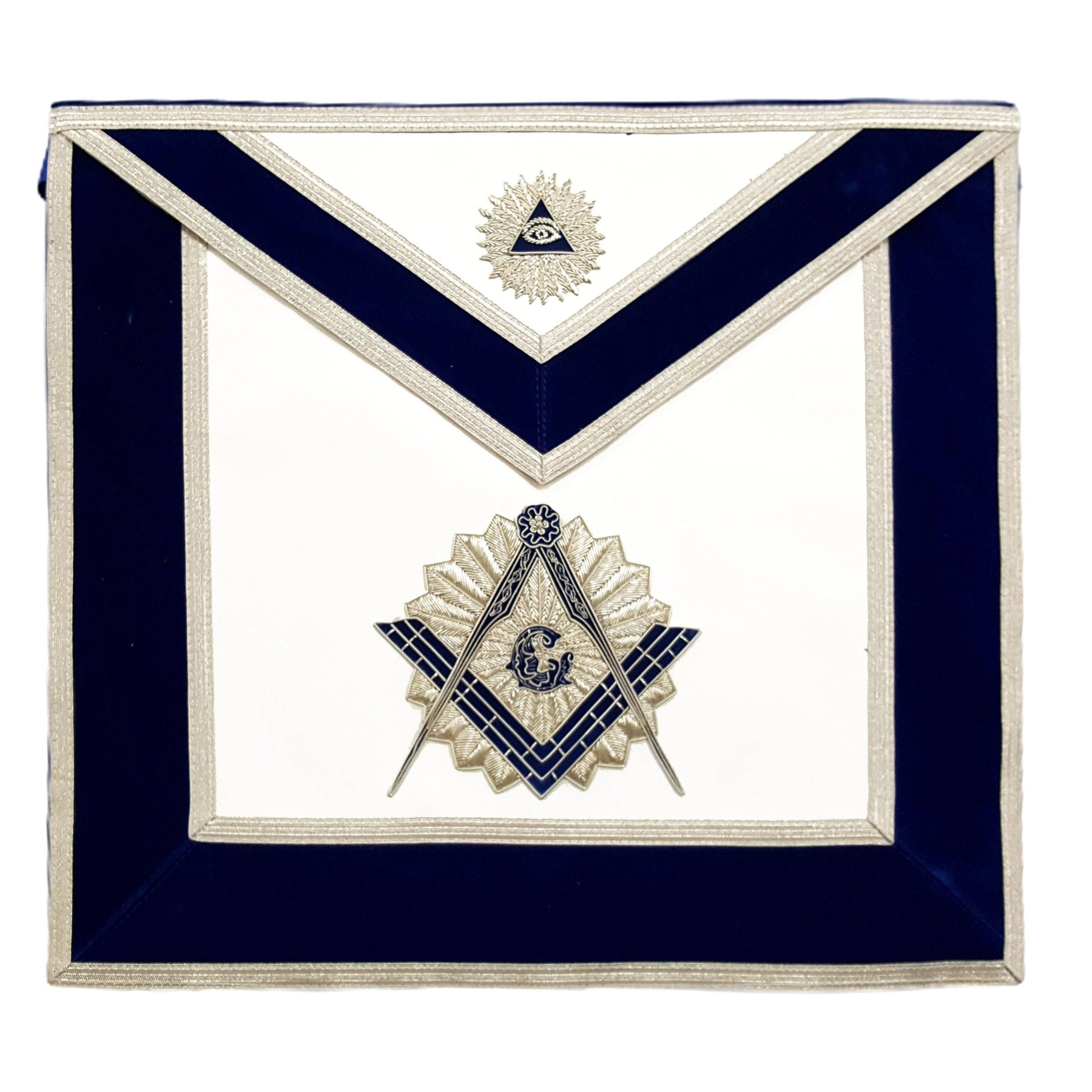 Master Mason Blue Lodge Apron - Royal Blue Velvet - Bricks Masons