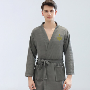 Master Mason Blue Lodge Bathrobe - Various Colors - Bricks Masons