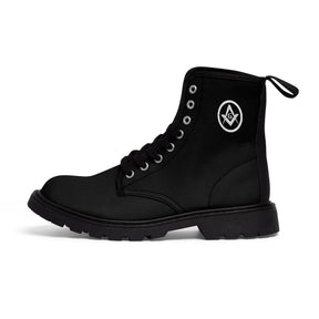 Master Mason Blue Lodge Boot - Square & Compass G Black Canvas - Bricks Masons