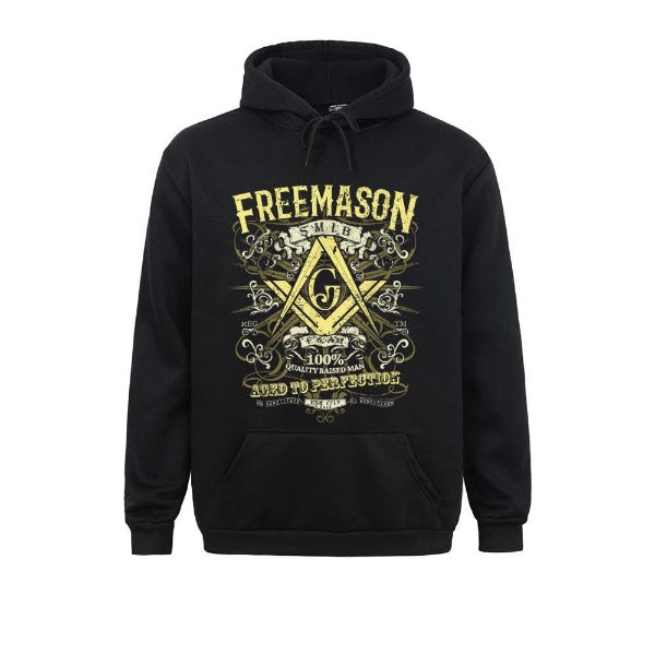 Master Mason Blue Lodge Hoodie - "So Mote It Be" SMIB Square & Compass G - Bricks Masons
