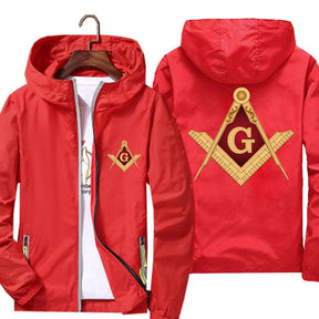 Master Mason Blue Lodge Jacket - Square & Compass G (Multiple Colors) - Bricks Masons