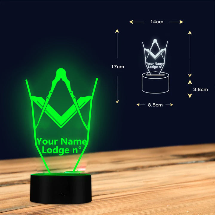 Master Mason Blue Lodge LED Sign - Various Colors - Bricks Masons