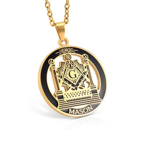 Master Mason Blue Lodge Necklace - Pillars Lodge - Bricks Masons