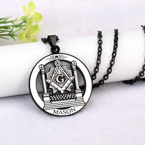 Master Mason Blue Lodge Necklace - Pillars Lodge - Bricks Masons