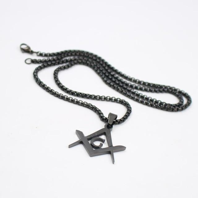 Master Mason Blue Lodge Necklace - Stainless Steel Gold, Silver, Black - Bricks Masons