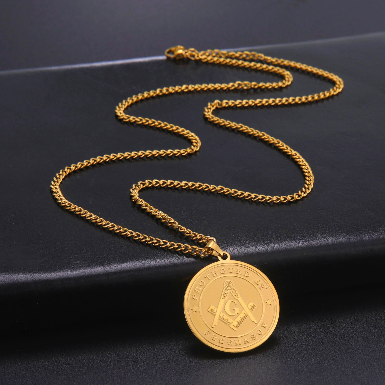 Master Mason Blue Lodge Necklace - Stainless Steel - Bricks Masons