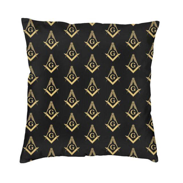 Master Mason Blue Lodge Pillowcase - Square & Compass G Decoration - Bricks Masons