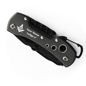 Master Mason Blue Lodge Pocket Knife - Multifunctional - Bricks Masons