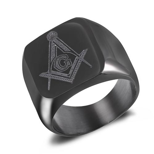 Master Mason Blue Lodge Ring - Casted Square & Compass [Multiple Colors] - Bricks Masons
