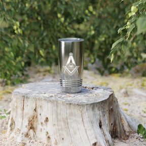 Master Mason Blue Lodge Ringneck Tumbler - Square & Compass All Seeing Eye - Bricks Masons