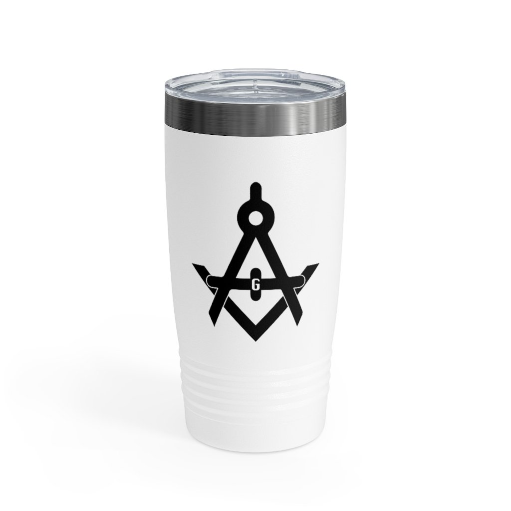 Master Mason Blue Lodge Ringneck Tumbler - Various Colors Square & Compass G - Bricks Masons