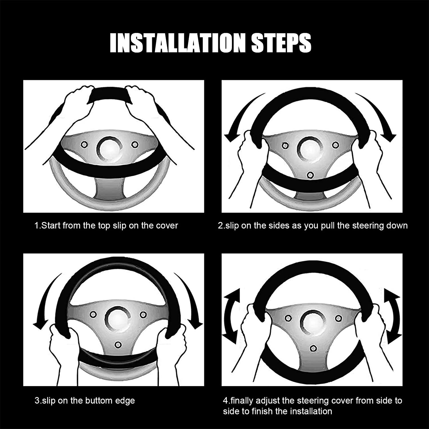 Master Mason Blue Lodge Steering Wheel Cover - White & Gold - Bricks Masons