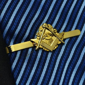 Master Mason Blue Lodge Tie Bar - Golden - Bricks Masons